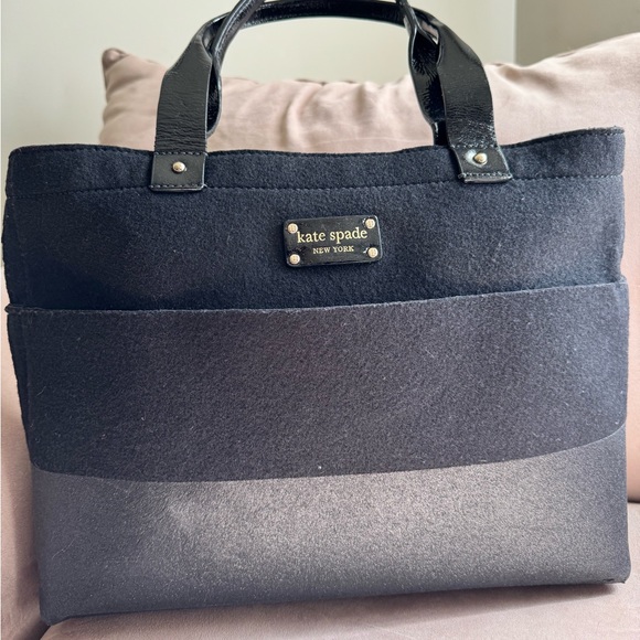 Kate Spade Frosted Felt Magazine Tote black glitter patent leather - Picture 3 of 10